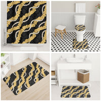 Aloha Melemele Hibiscus Pikake Lei Bathroom Set Hawaiian Quilt Pattern