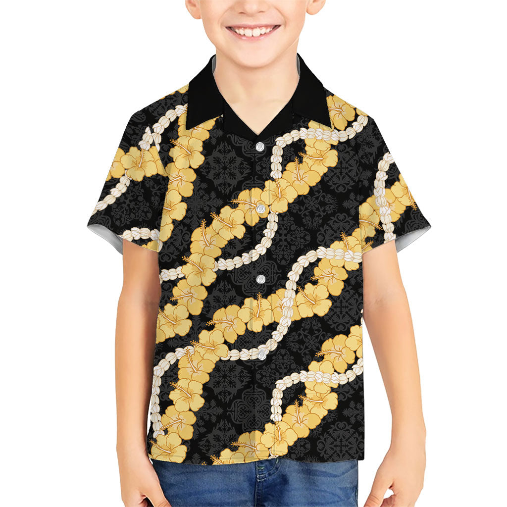 Aloha Melemele Hibiscus Pikake Lei Family Matching Puletasi and Hawaiian Shirt Hawaiian Quilt Pattern