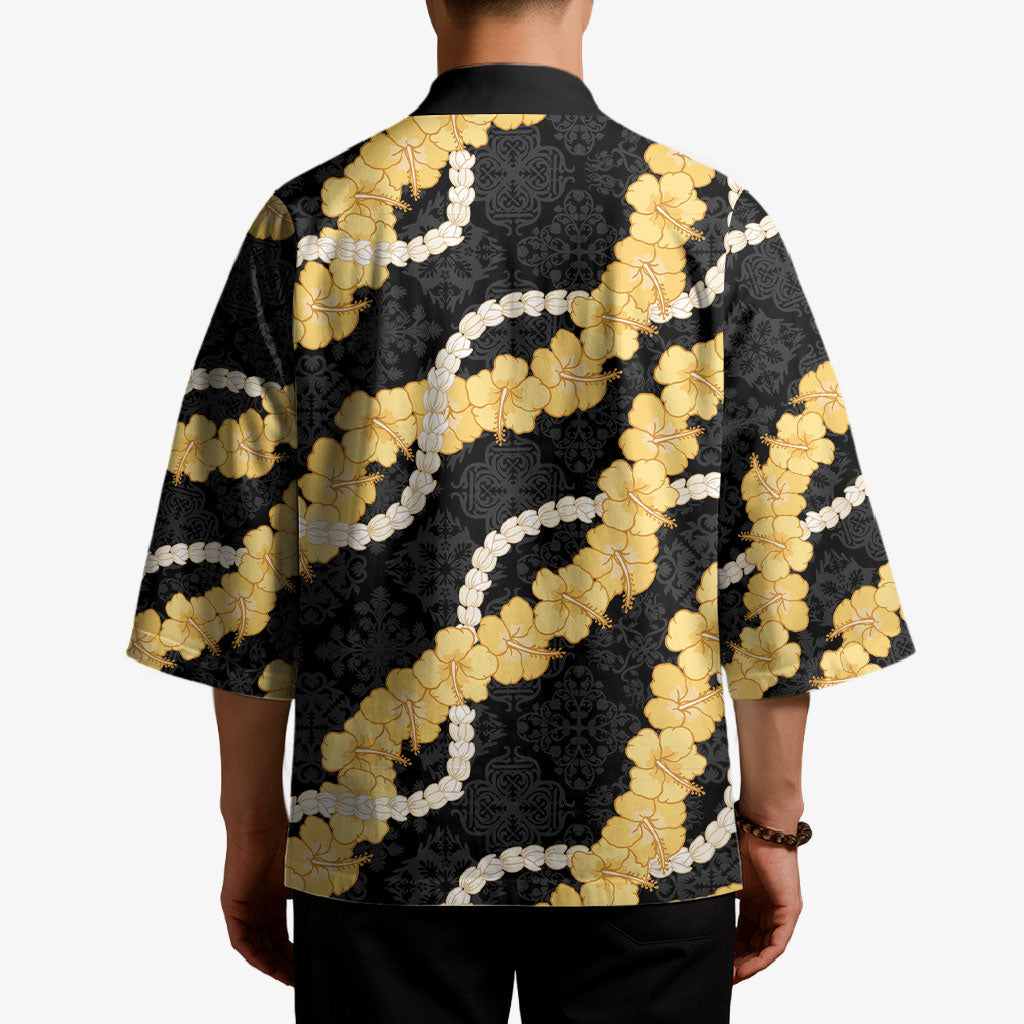 Aloha Melemele Hibiscus Pikake Lei Kimono Hawaiian Quilt Pattern