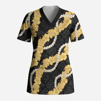 Aloha Melemele Hibiscus Pikake Lei Scrub Top Hawaiian Quilt Pattern