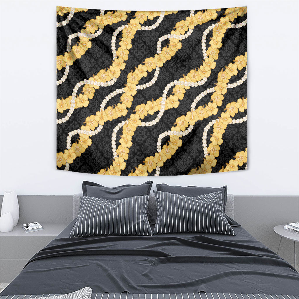 Aloha Melemele Hibiscus Pikake Lei Tapestry Hawaiian Quilt Pattern