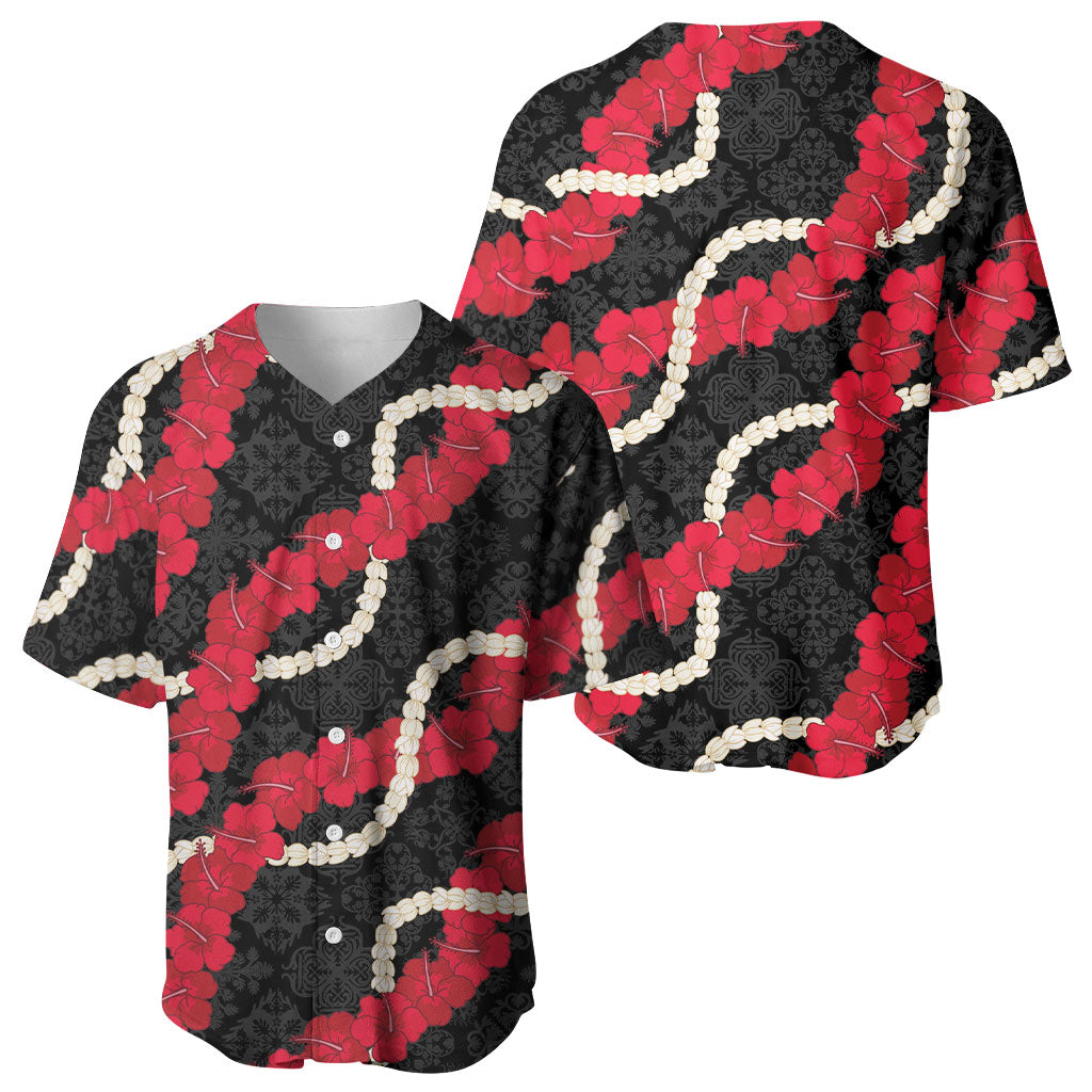 Aloha Ula'ula Hibiscus Pikake Lei Baseball Jersey Hawaiian Quilt Pattern