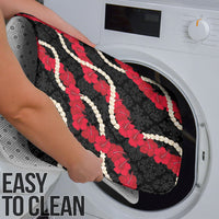 Aloha Ula'ula Hibiscus Pikake Lei Bathroom Set Hawaiian Quilt Pattern