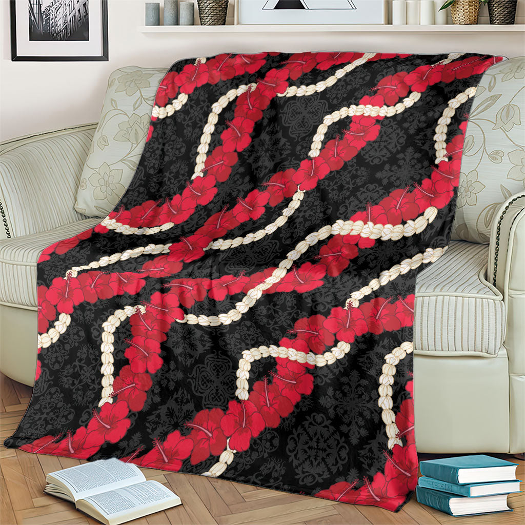 Aloha Ula'ula Hibiscus Pikake Lei Blanket Hawaiian Quilt Pattern