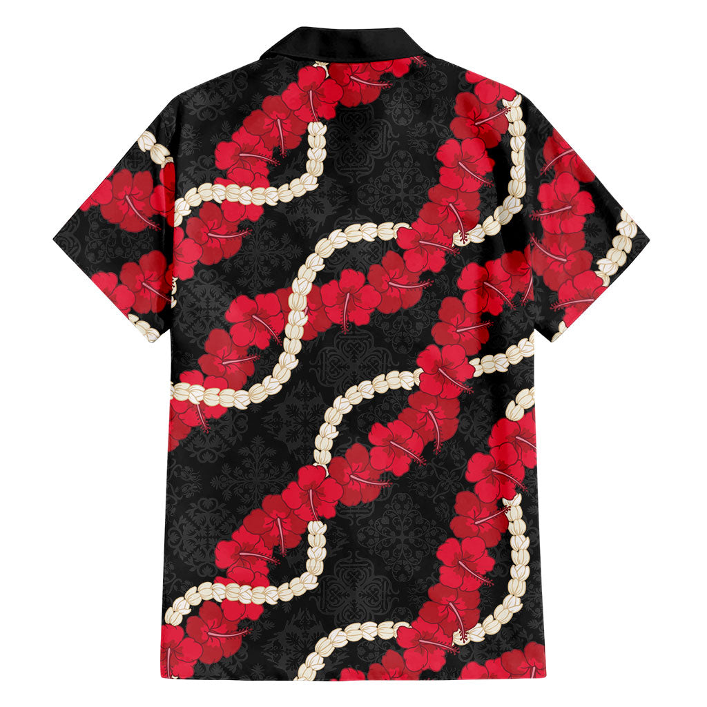 Aloha Ula'ula Hibiscus Pikake Lei Family Matching Long Sleeve Bodycon Dress and Hawaiian Shirt Hawaiian Quilt Pattern LT9 - Polynesian Pride