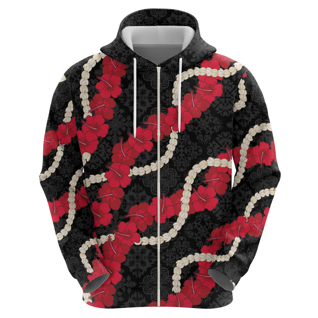 Aloha Ula'ula Hibiscus Pikake Lei Hoodie Hawaiian Quilt Pattern