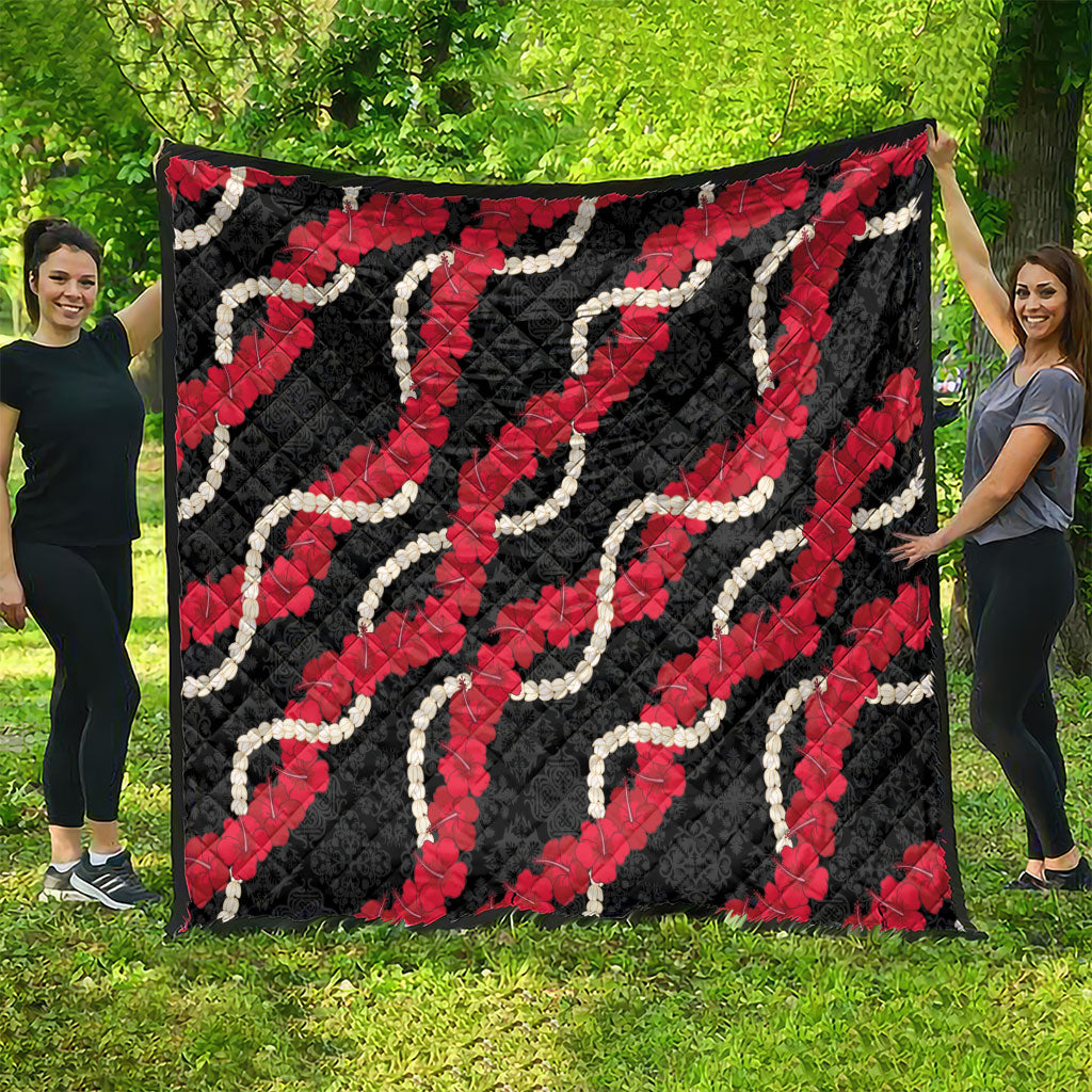 Aloha Ula'ula Hibiscus Pikake Lei Quilt Hawaiian Quilt Pattern LT9 - Polynesian Pride