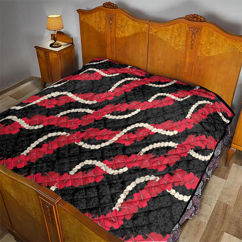 Aloha Ula'ula Hibiscus Pikake Lei Quilt Hawaiian Quilt Pattern LT9 - Polynesian Pride