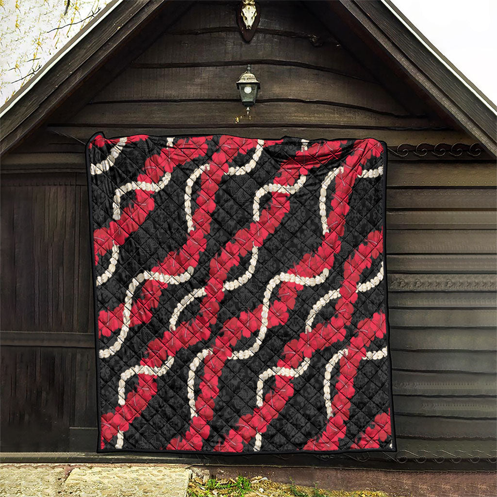 Aloha Ula'ula Hibiscus Pikake Lei Quilt Hawaiian Quilt Pattern LT9 - Polynesian Pride