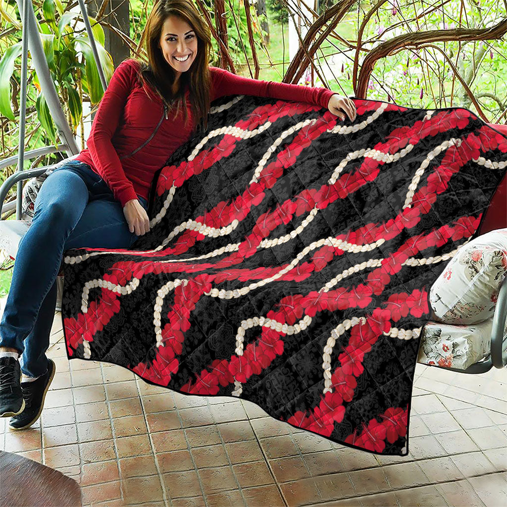 Aloha Ula'ula Hibiscus Pikake Lei Quilt Hawaiian Quilt Pattern LT9 - Polynesian Pride