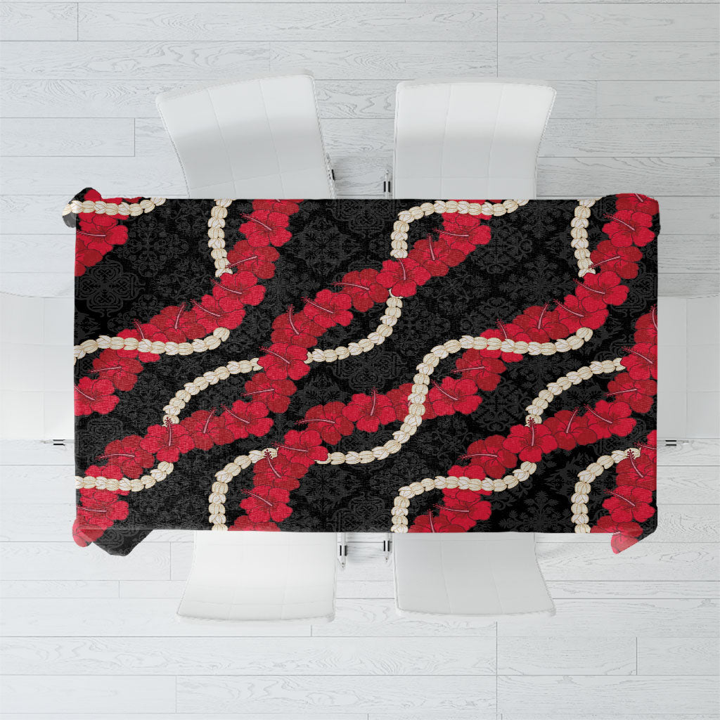 Aloha Ula'ula Hibiscus Pikake Lei Tablecloth Hawaiian Quilt Pattern