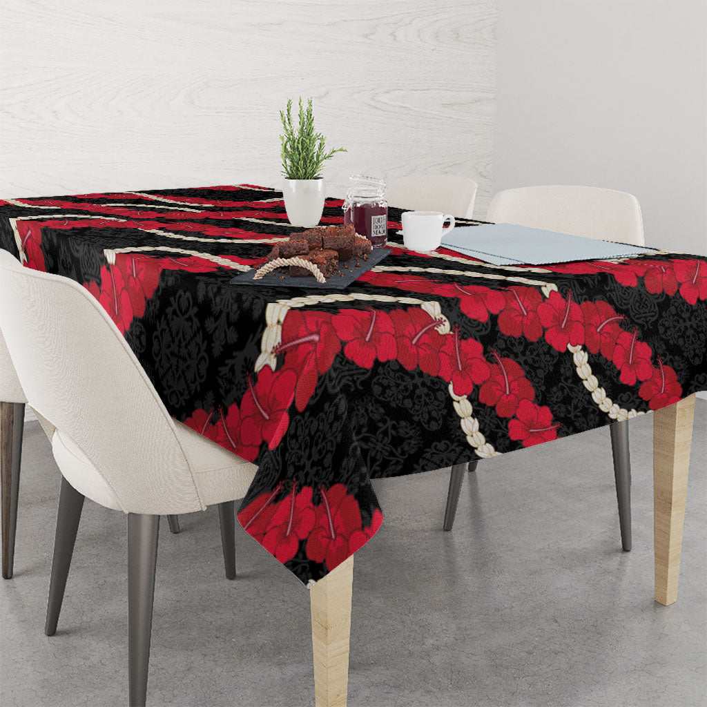 Aloha Ula'ula Hibiscus Pikake Lei Tablecloth Hawaiian Quilt Pattern