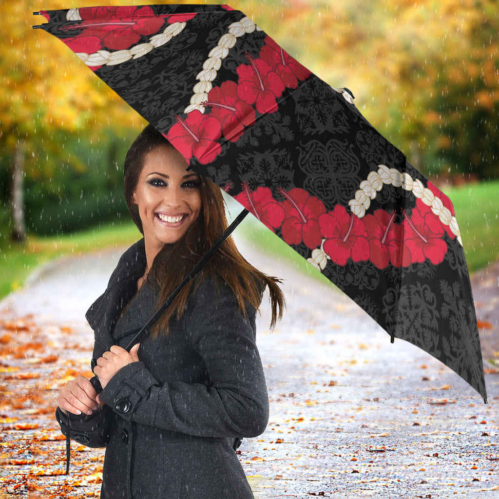 Aloha Ula'ula Hibiscus Pikake Lei Umbrella Hawaiian Quilt Pattern