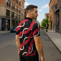 Aloha Ula'ula Hibiscus Pikake Lei Zipper Polo Shirt Hawaiian Quilt Pattern