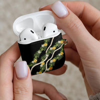 Puakenikeni Anthurium Pikake Lei AirPods Case Hawaiian Quilt Pattern