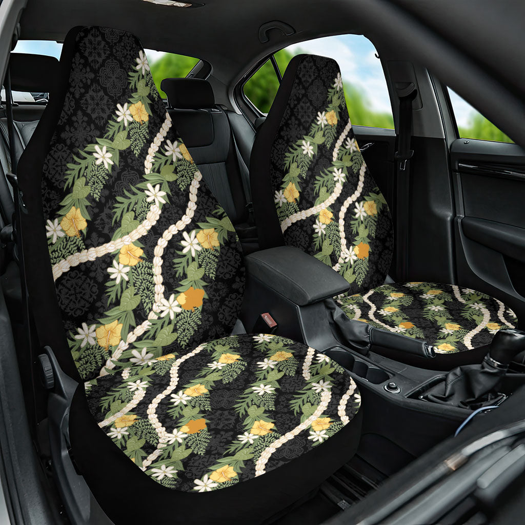 Puakenikeni Anthurium Pikake Lei Car Seat Cover Hawaiian Quilt Pattern
