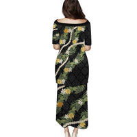 Puakenikeni Anthurium Pikake Lei Family Matching Puletasi and Hawaiian Shirt Hawaiian Quilt Pattern