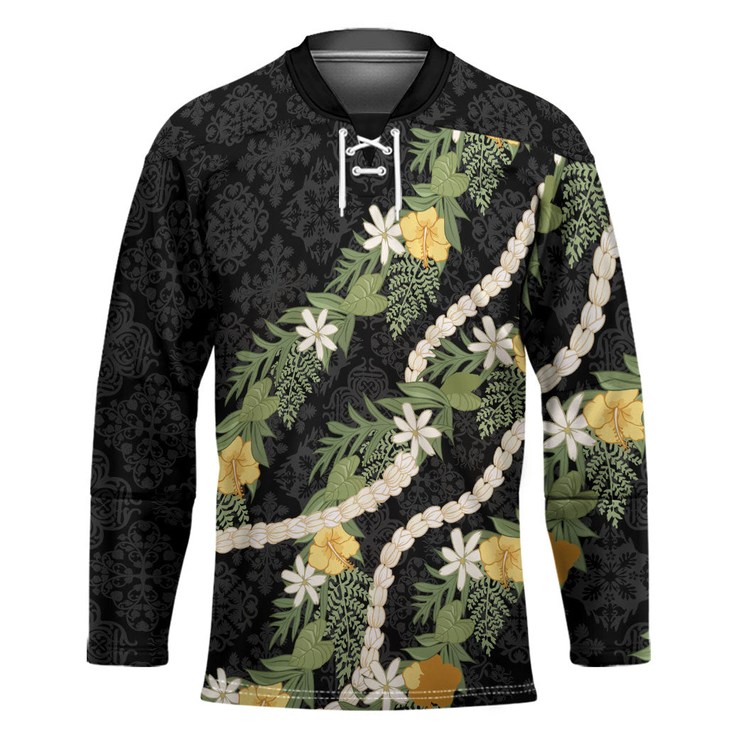 Puakenikeni Anthurium Pikake Lei Hockey Jersey Hawaiian Quilt Pattern