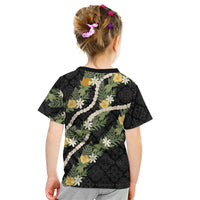 Puakenikeni Anthurium Pikake Lei Kid T Shirt Hawaiian Quilt Pattern