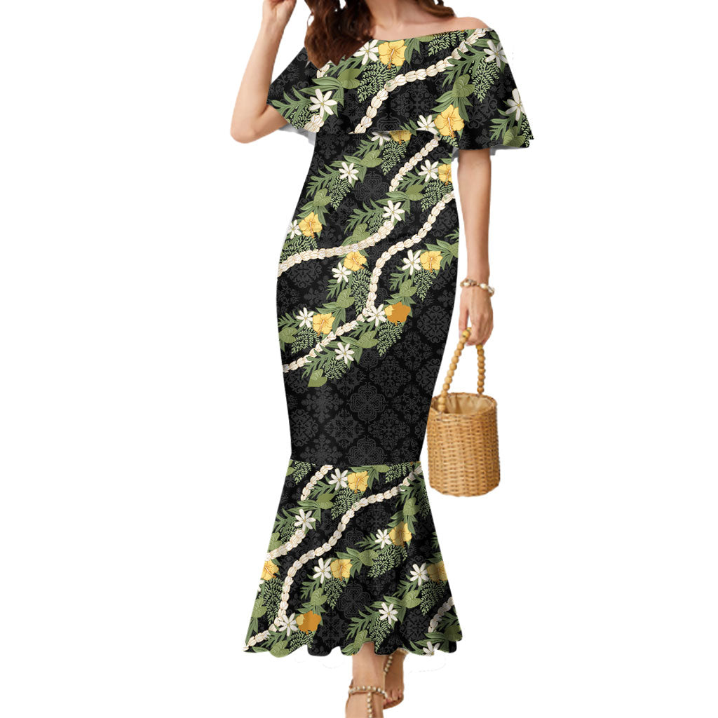 Puakenikeni Anthurium Pikake Lei Mermaid Dress Hawaiian Quilt Pattern