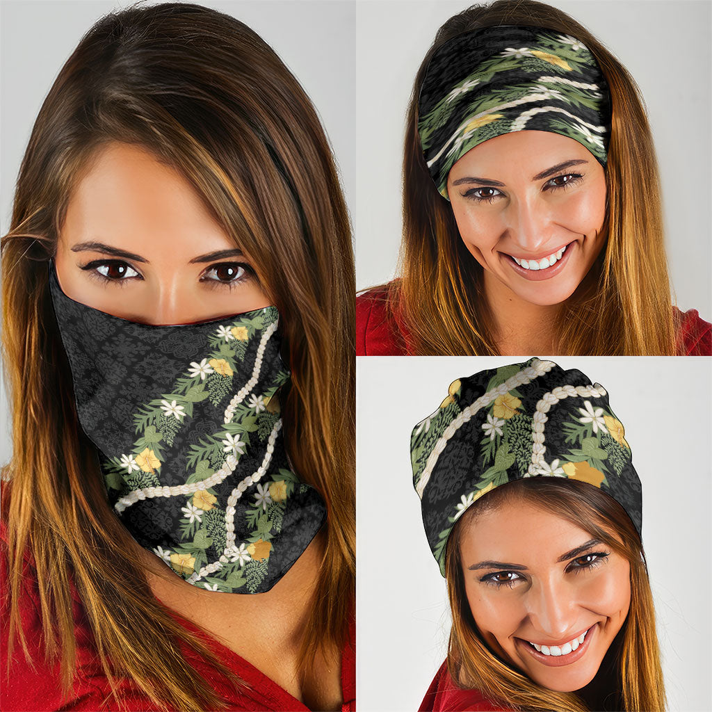 Puakenikeni Anthurium Pikake Lei Neck Gaiter Hawaiian Quilt Pattern