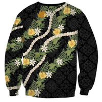 Puakenikeni Anthurium Pikake Lei Sweatshirt Hawaiian Quilt Pattern