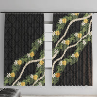 Puakenikeni Anthurium Pikake Lei Window Curtain Hawaiian Quilt Pattern