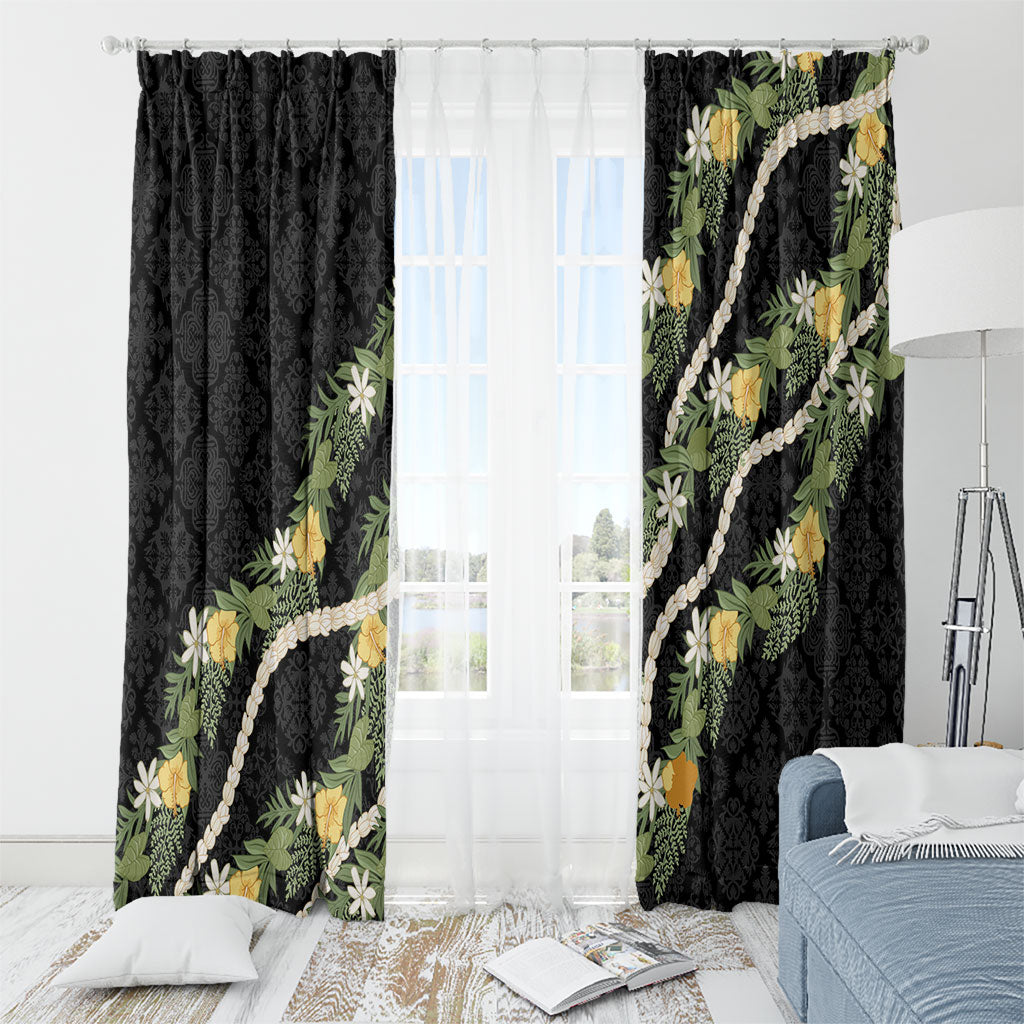 Puakenikeni Anthurium Pikake Lei Window Curtain Hawaiian Quilt Pattern