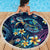 Plumeria Turtles Traditional Tribal Beach Blanket