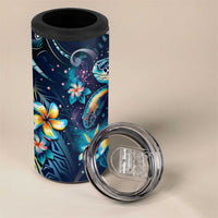 Plumeria Turtles Traditional Tribal 4 in 1 Can Cooler Tumbler