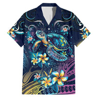 Plumeria Turtles Traditional Tribal Family Matching Mermaid Dress and Hawaiian Shirt