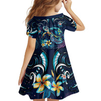 Plumeria Turtles Traditional Tribal Family Matching Off The Shoulder Long Sleeve Dress and Hawaiian Shirt LT9 - Polynesian Pride