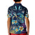 Plumeria Turtles Traditional Tribal Kid Polo Shirt