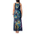 Plumeria Turtles Traditional Tribal Tank Maxi Dress