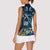 Plumeria Turtles Traditional Tribal Women Sleeveless Polo Shirt