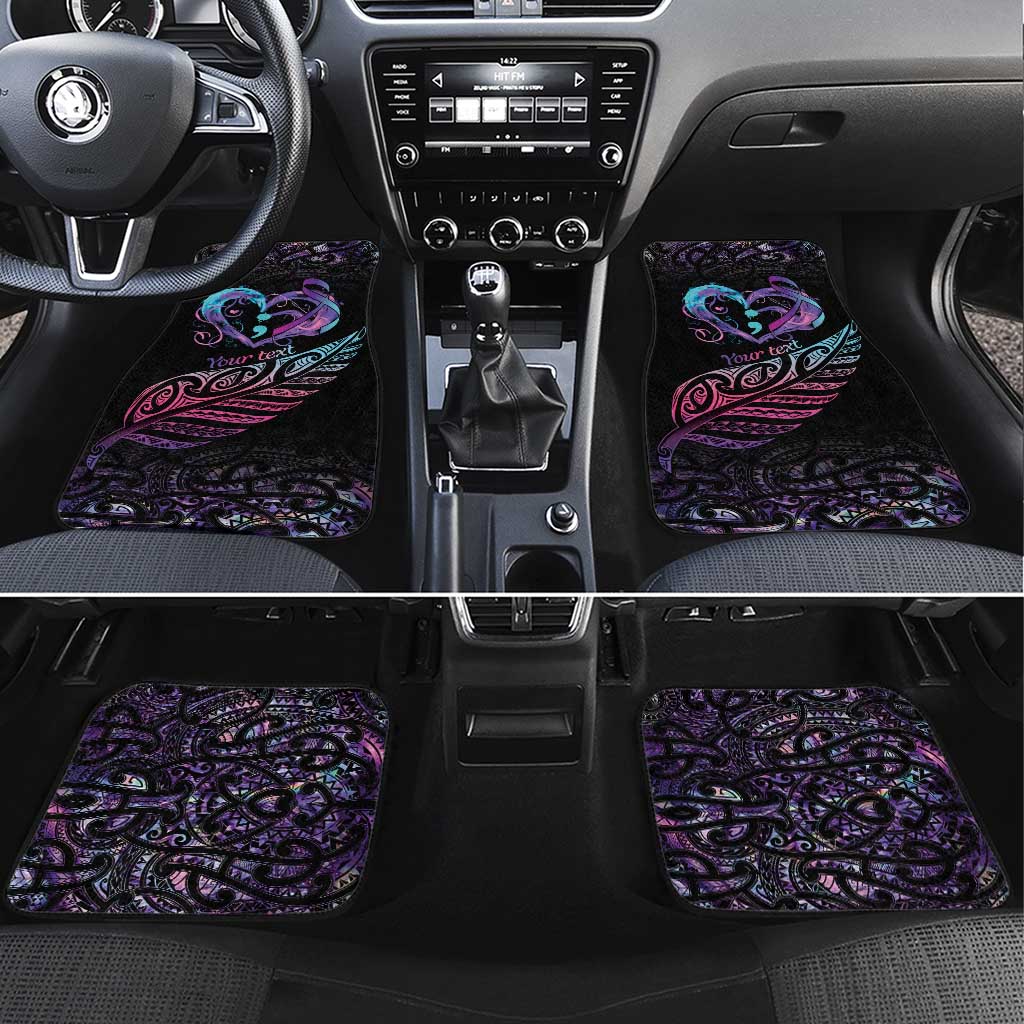 Personalised Your Life Matters Car Mats Suicide Prevention Awareness Semicolon Heart LT9 Set 4pcs Black - Polynesian Pride