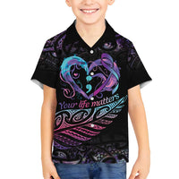 Personalised Your Life Matters Family Matching Tank Maxi Dress and Hawaiian Shirt Suicide Prevention Awareness Semicolon Heart