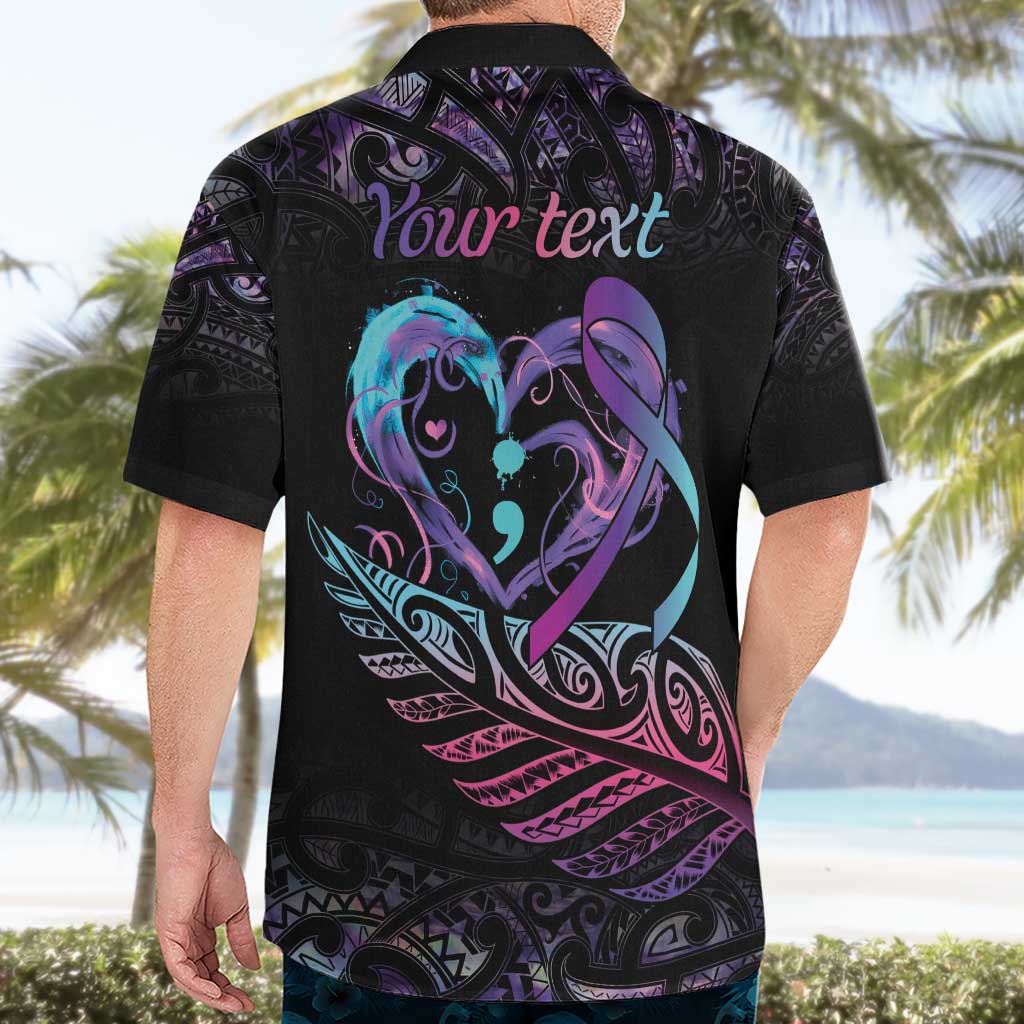 Personalised Your Life Matters Hawaiian Shirt Suicide Prevention Awareness Semicolon Heart