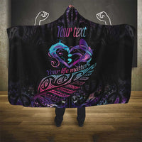 Personalised Your Life Matters Hooded Blanket Suicide Prevention Awareness Semicolon Heart