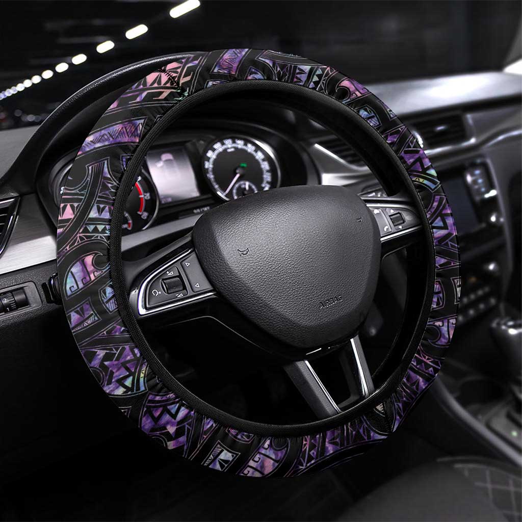 Your Life Matters Steering Wheel Cover Suicide Prevention Awareness Semicolon Heart LT9 Universal Fit Black - Polynesian Pride