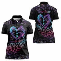 Personalised Your Life Matters Women Polo Shirt Suicide Prevention Awareness Semicolon Heart LT9 - Polynesian Pride