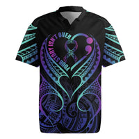 Personalised Your Story Isn't Over Rugby Jersey Suicide Prevention Awareness Semicolon Heart