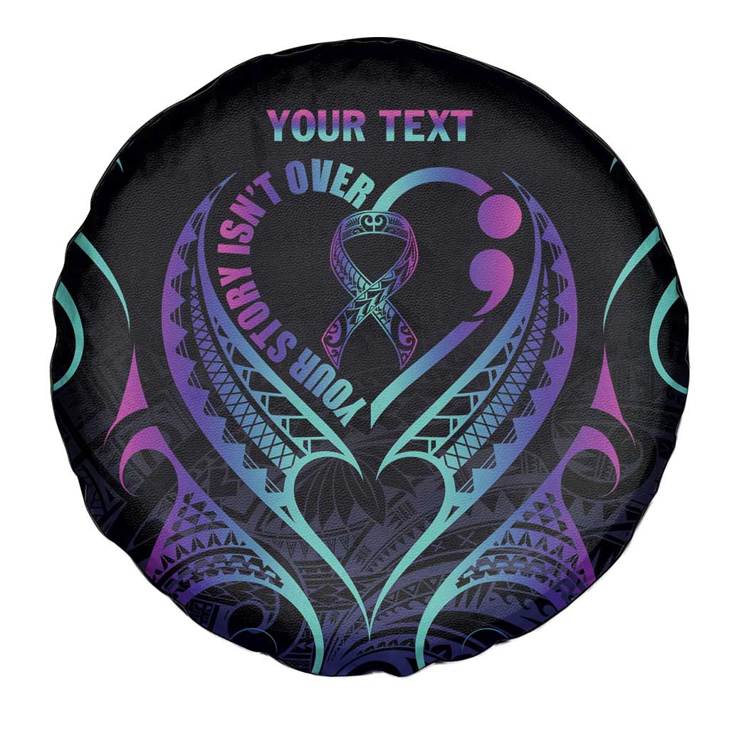 Personalised Your Story Isn't Over Spare Tire Cover Suicide Prevention Awareness Semicolon Heart