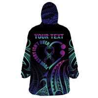 Personalised Your Story Isn't Over Wearable Blanket Hoodie Suicide Prevention Awareness Semicolon Heart
