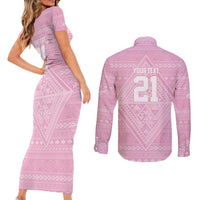 Custom New Zealand Basketball Indigenous Couples Matching Short Sleeve Bodycon Dress and Long Sleeve Button Shirt - Polynesian Pride