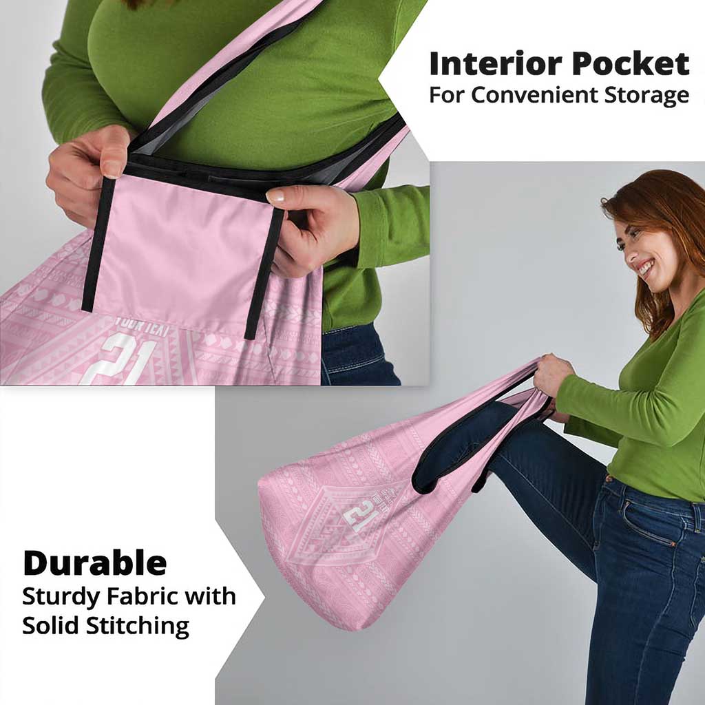 Custom New Zealand Basketball Indigenous Grocery Bag - Polynesian Pride