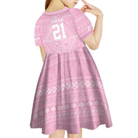 Custom New Zealand Basketball Indigenous Kid Short Sleeve Dress - Polynesian Pride