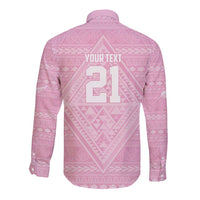 Custom New Zealand Basketball Indigenous Long Sleeve Button Shirt LT9 - Polynesian Pride