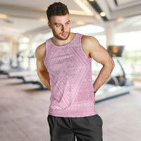 Custom New Zealand Basketball Indigenous Men Tank Top LT9 Pink - Polynesian Pride