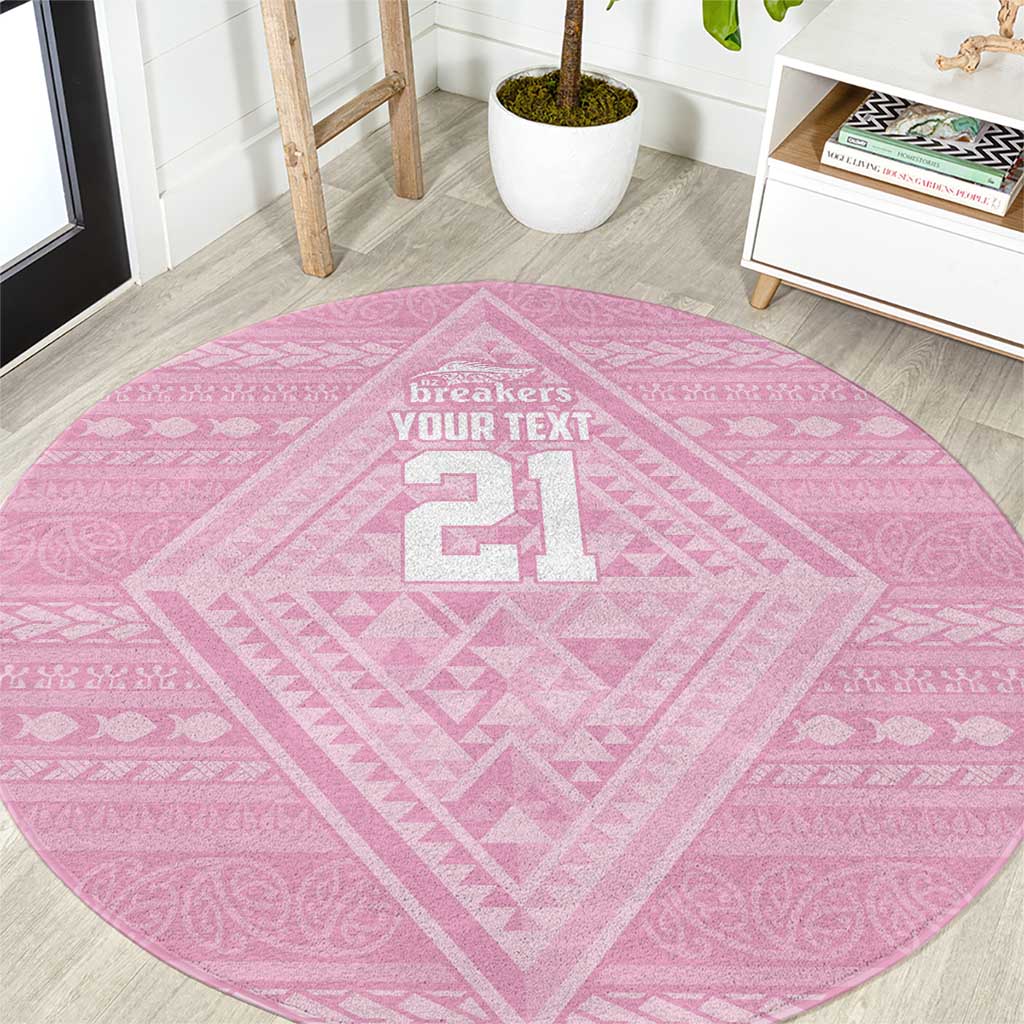 Custom New Zealand Basketball Indigenous Round Carpet - Polynesian Pride